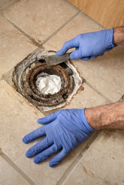 Clogged floor drain