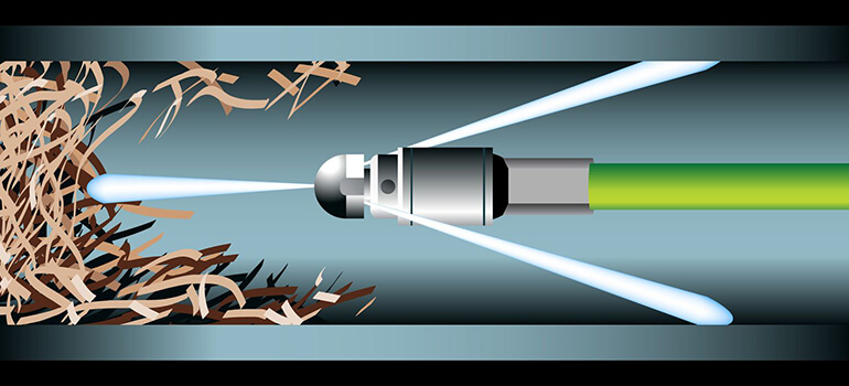 Hydrojetting Trenchless Blocked Sewer Line Vietzke